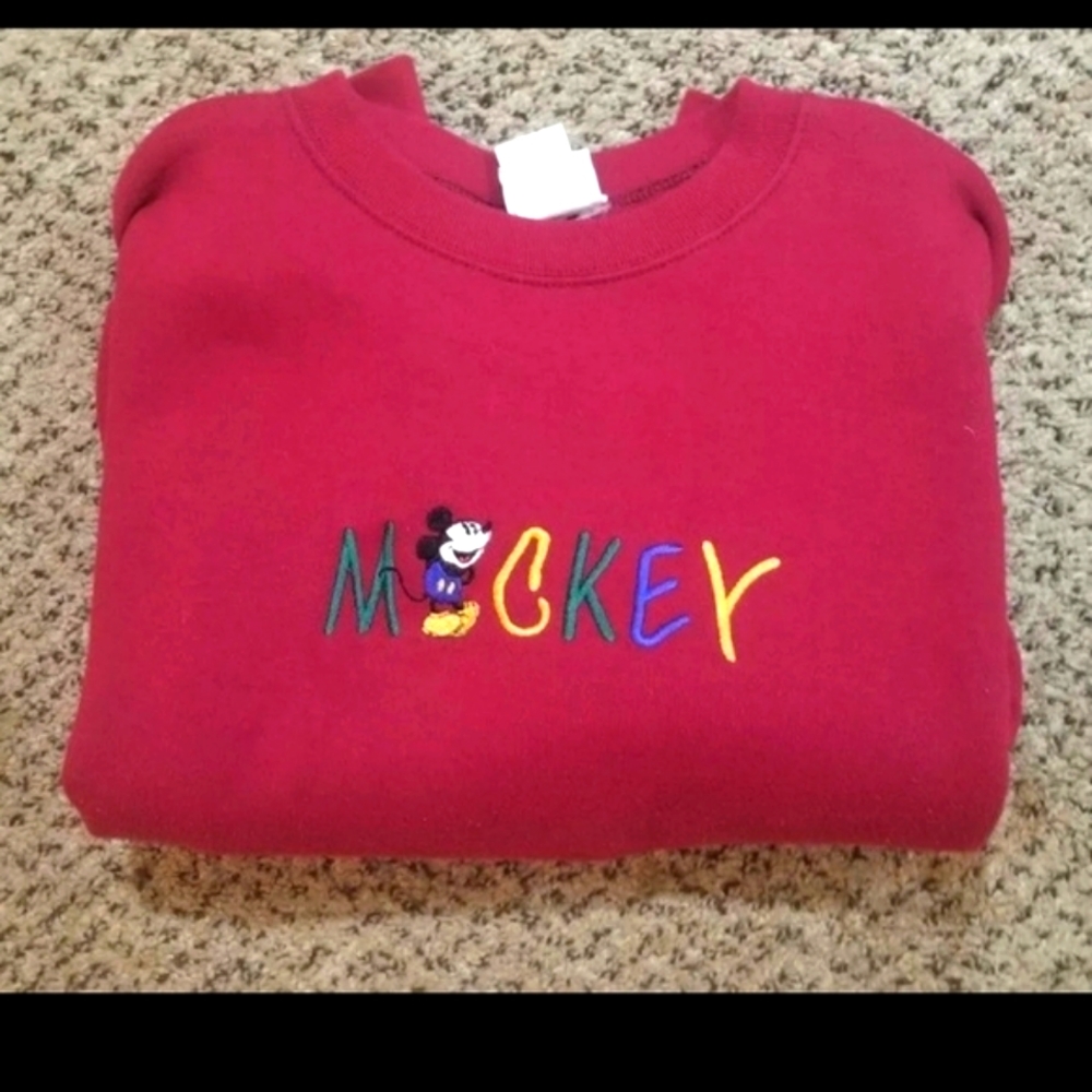 Vintage Mickey & Co Disney Sweater Red XL RARE
